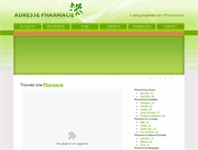 Tablet Screenshot of adresse-pharmacie.fr